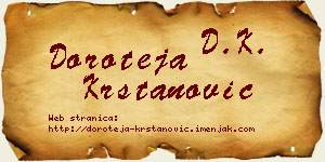 Doroteja Krstanović vizit kartica
